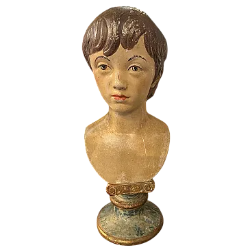 Busto neoclassico in terracotta raffigurante un ragazzo, inizio '900