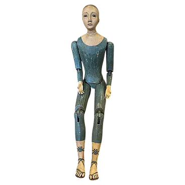 Manichino articolato in legno laccato, anni '50