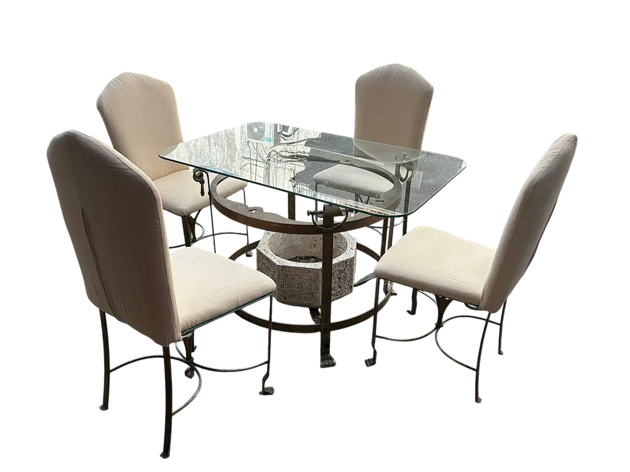 Tavolo con sedie in ferro battuto 19