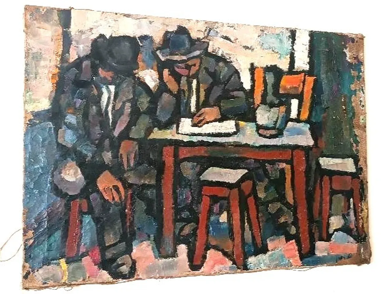 Uomini addormentati di Ferruccio Ferri, olio su tela, anni '30 1