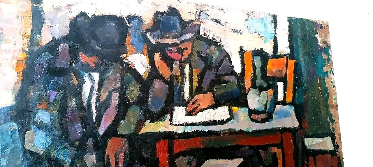 Uomini addormentati di Ferruccio Ferri, olio su tela, anni '30 5