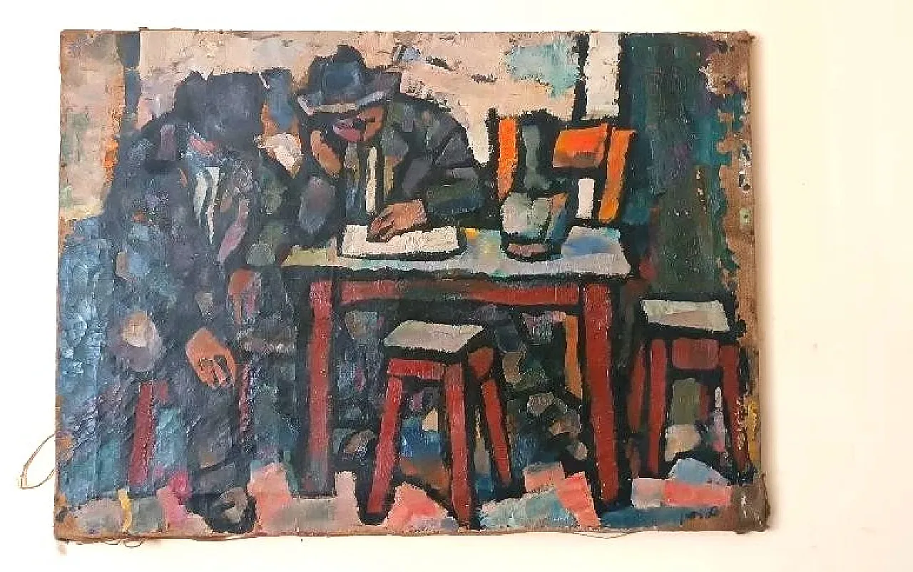 Uomini addormentati di Ferruccio Ferri, olio su tela, anni '30 12