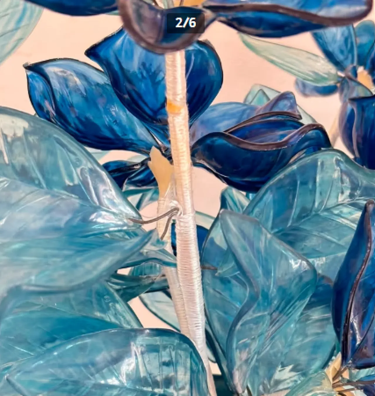 Lucite flower vase by J. Corelli, 20th century 2