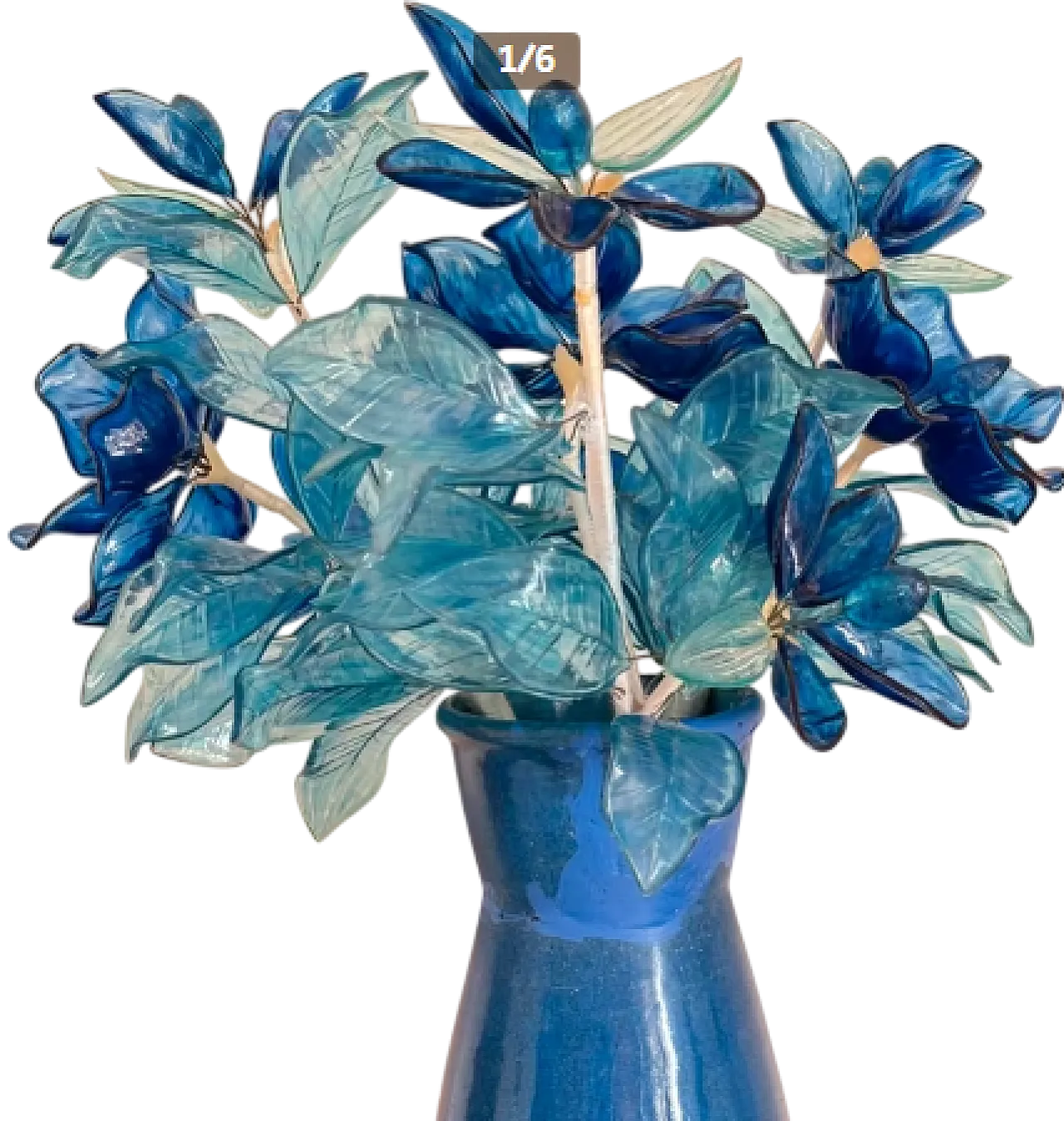 Lucite flower vase by J. Corelli, 20th century 7