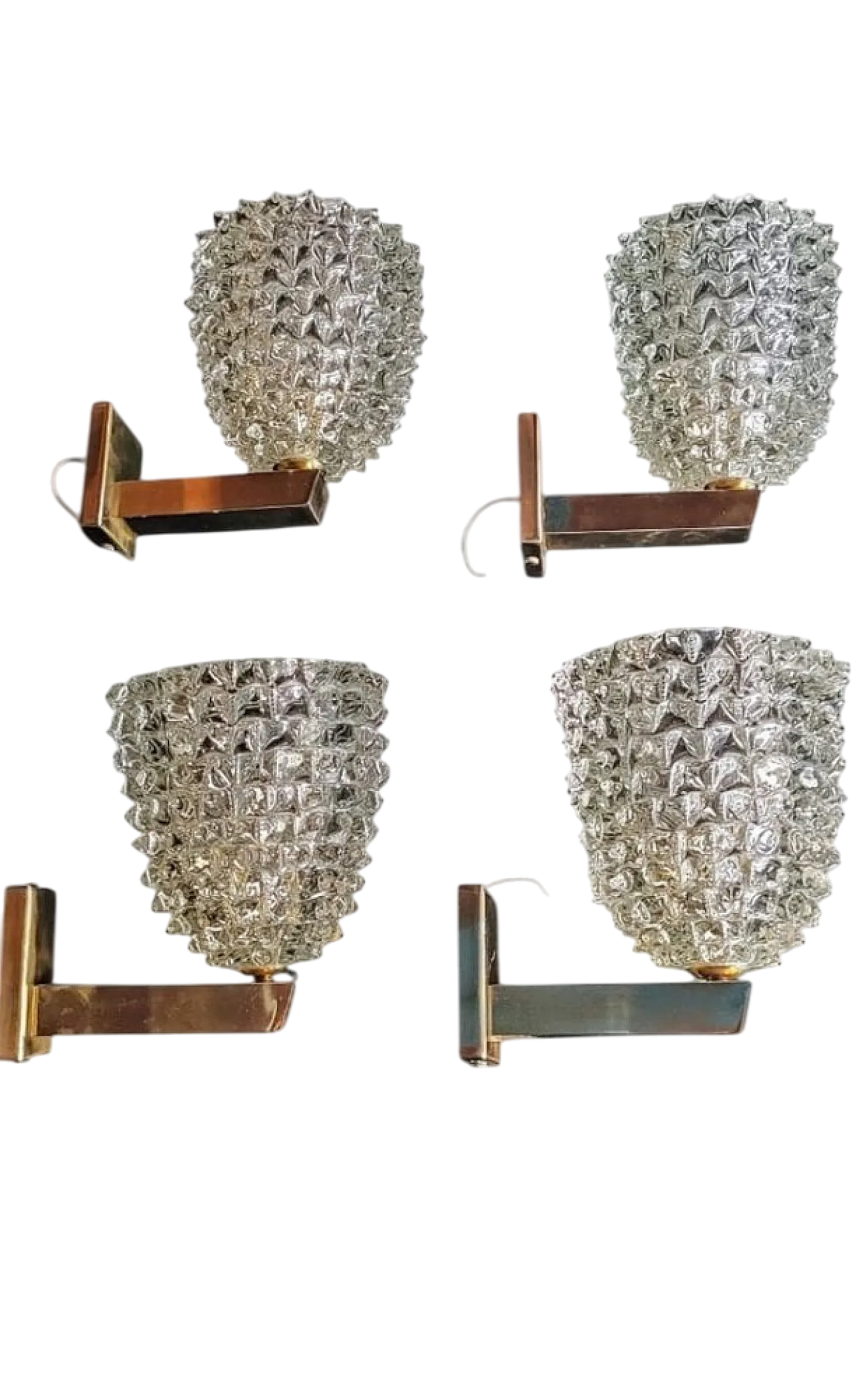 4 Applique Rostrato in vetro di Murano stile Barovier & Toso, anni '50 20