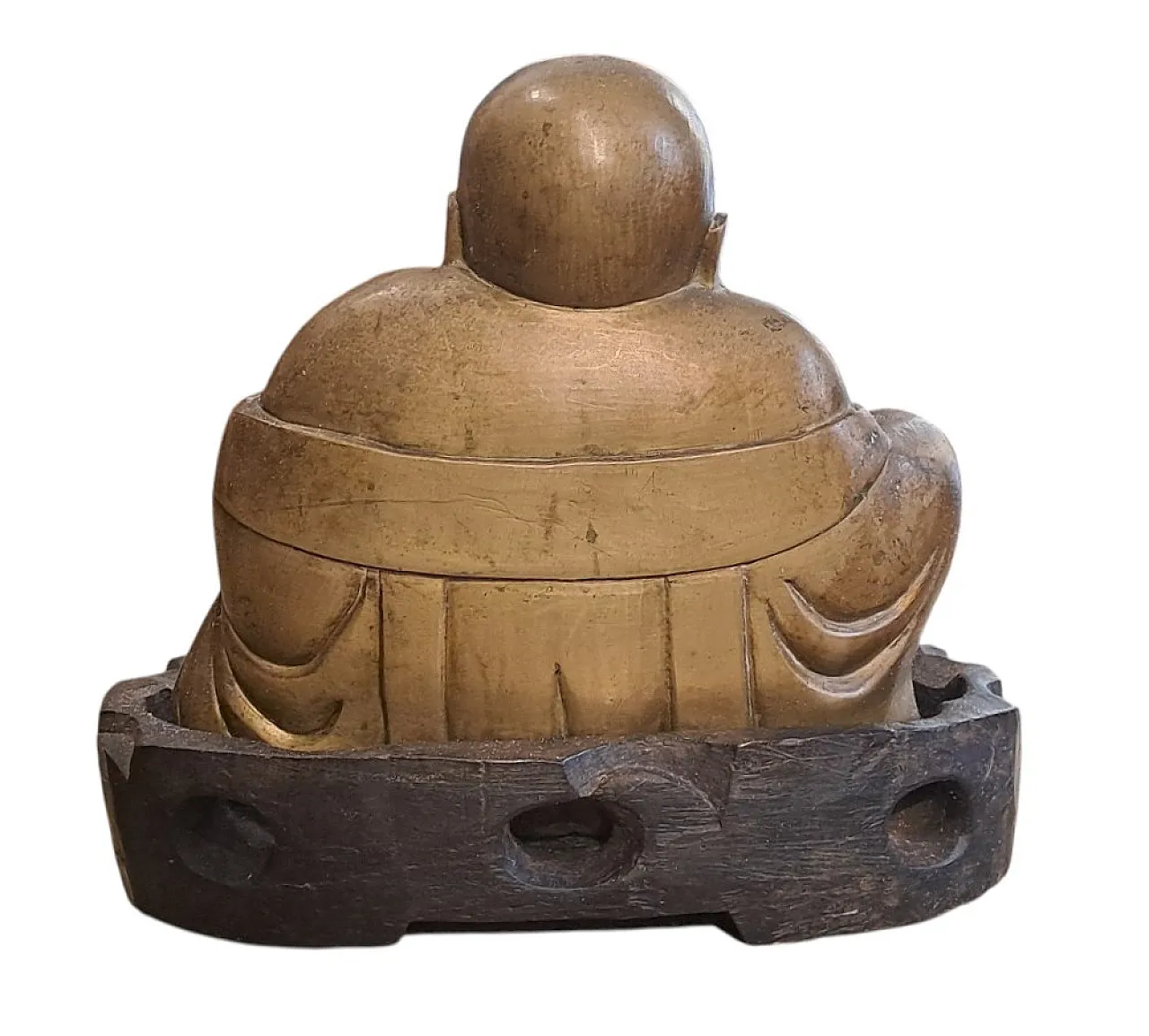 Laughing Buddha in bronze, 20th century 4