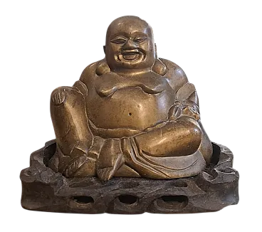 Laughing Buddha in bronze, 20th century