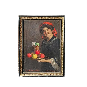 Gitana con vassoio di frutta