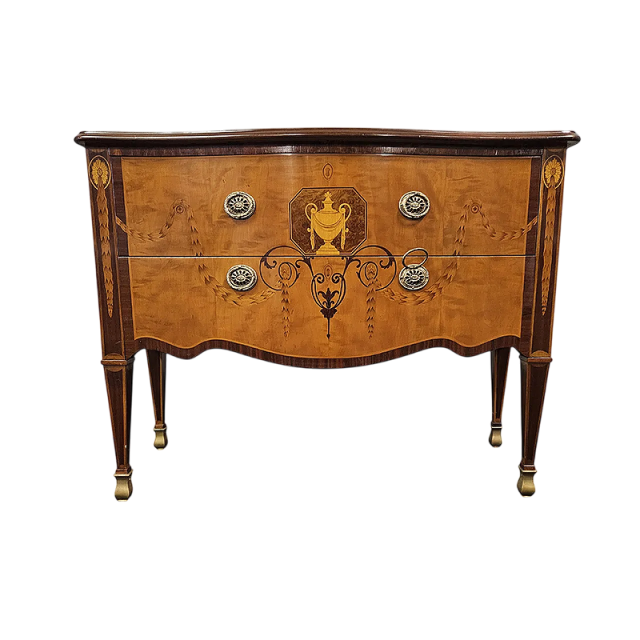 Comò due cassetti in legno, '800 6