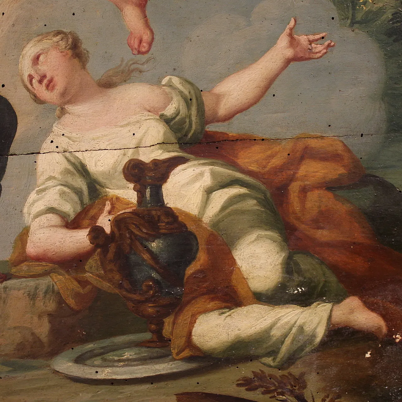 Dipinto sul pannello, Ermes affida Dioniso, XVIII secolo 5