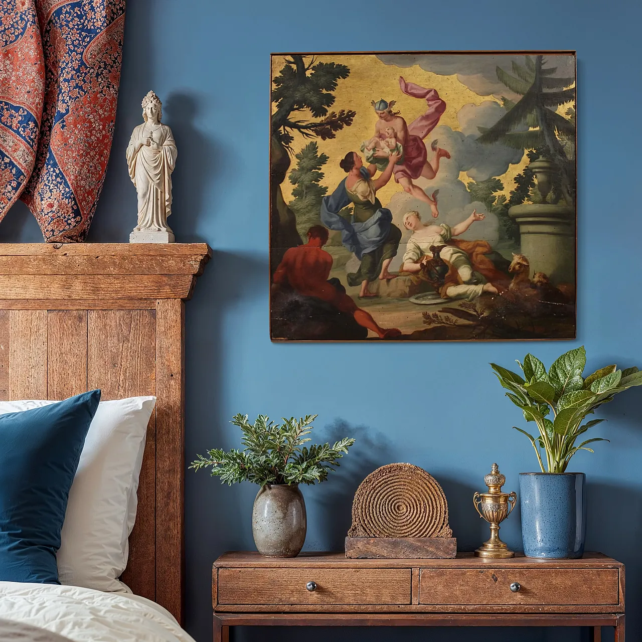 Dipinto sul pannello, Ermes affida Dioniso, XVIII secolo 7