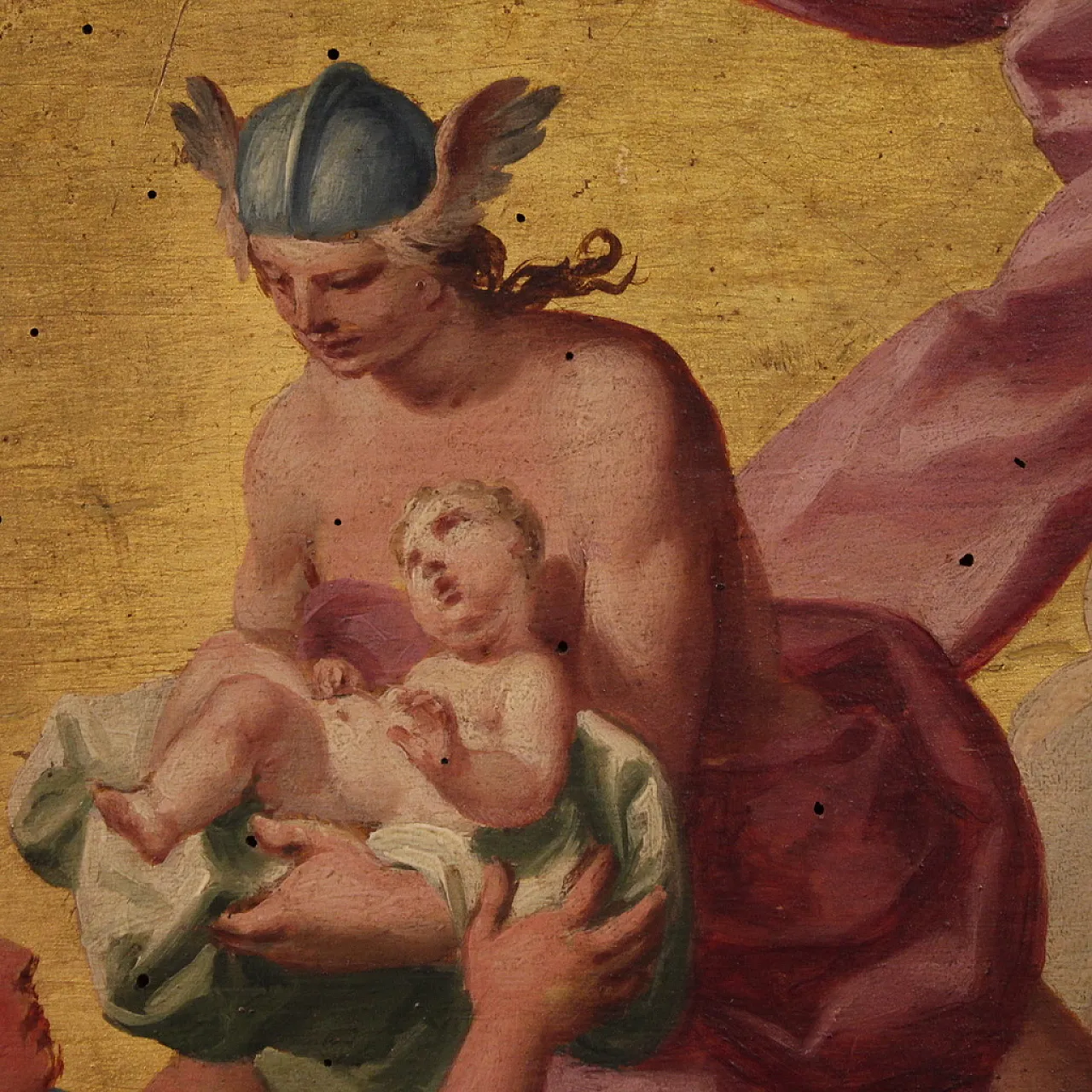 Dipinto sul pannello, Ermes affida Dioniso, XVIII secolo 16