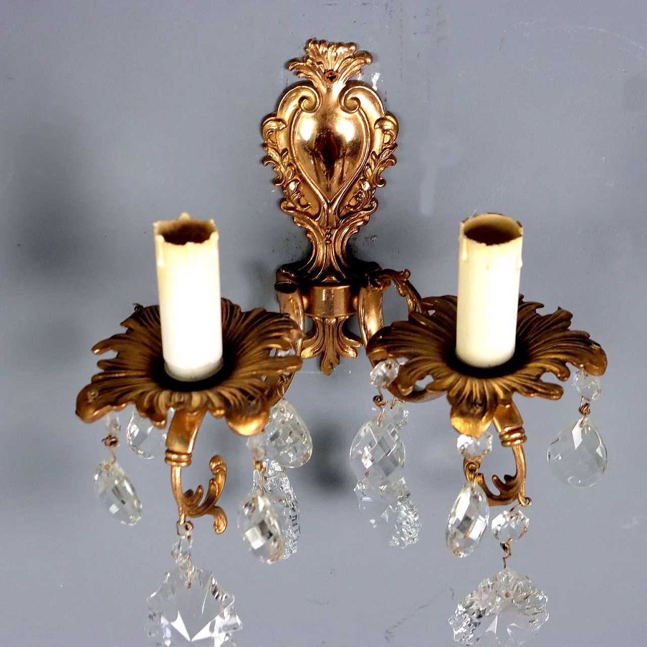 Coppia di appliques in stile Rococò in bronzo, '900 7