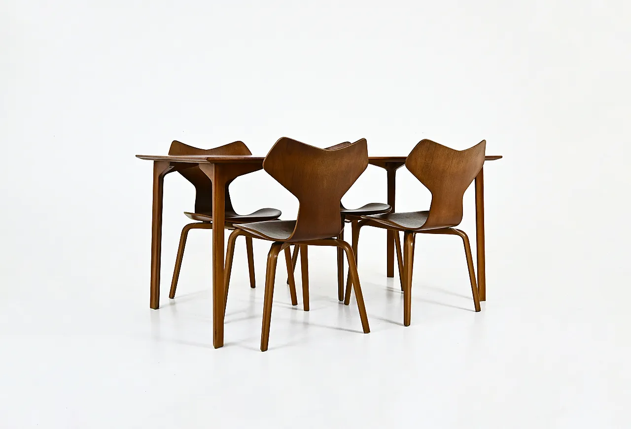 Dining Set di Arne Jacobsen per Fritz Hansen, anni '50 1