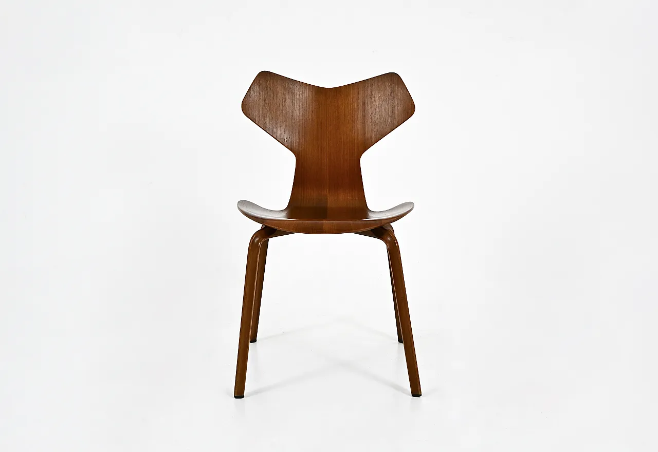 Sedia da pranzo "Grand Prix" di Arne Jacobsen per Fritz Hansen, anni '50 3
