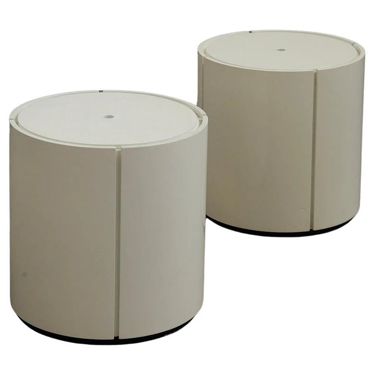 Coppia di comodini contenitori, anni '80 1