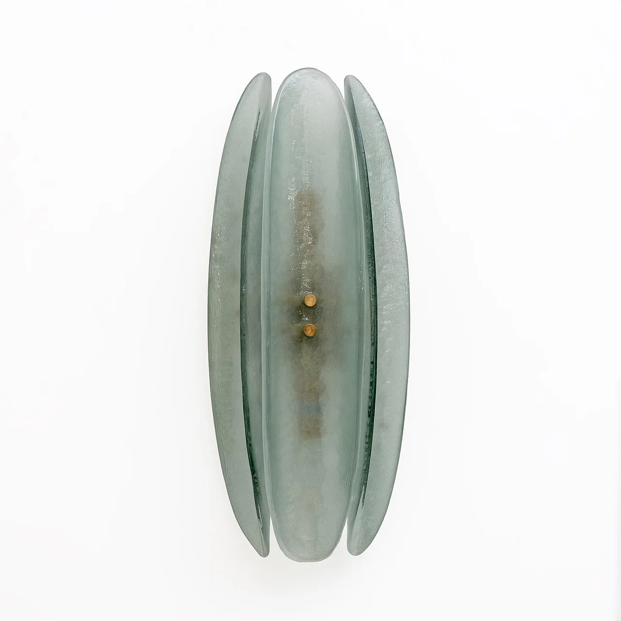 Coppia di lampade in vetro di Murano in stile Fontana Arte, anni 2000 2