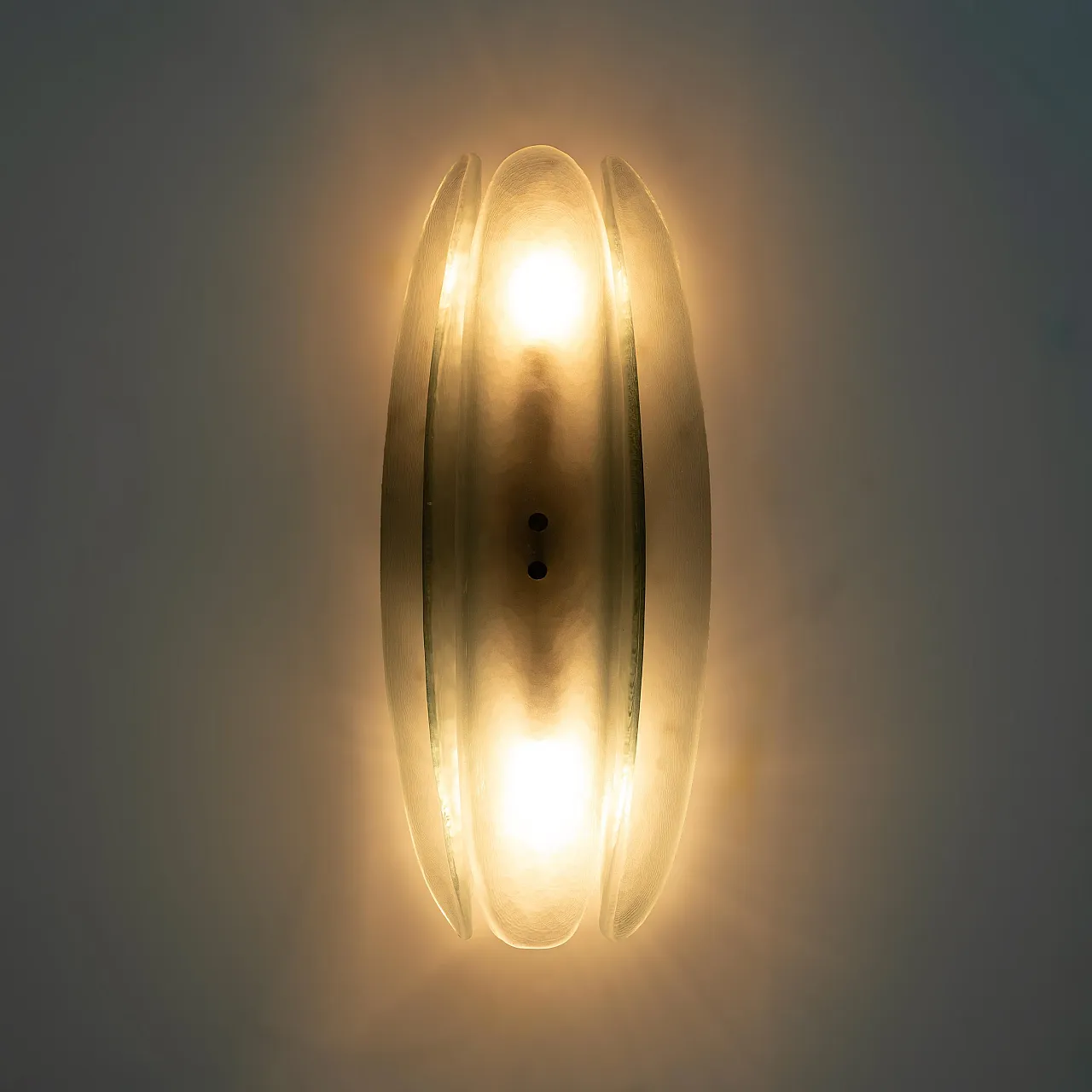 Coppia di lampade in vetro di Murano in stile Fontana Arte, anni 2000 3