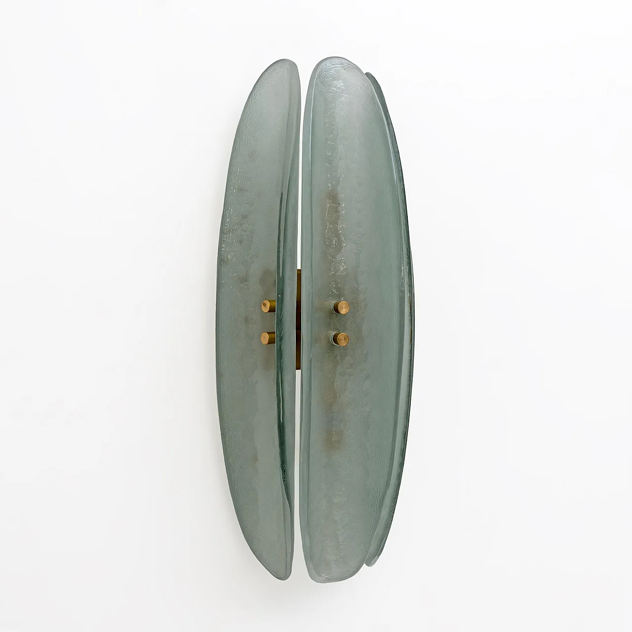 Coppia di lampade in vetro di Murano in stile Fontana Arte, anni 2000 5