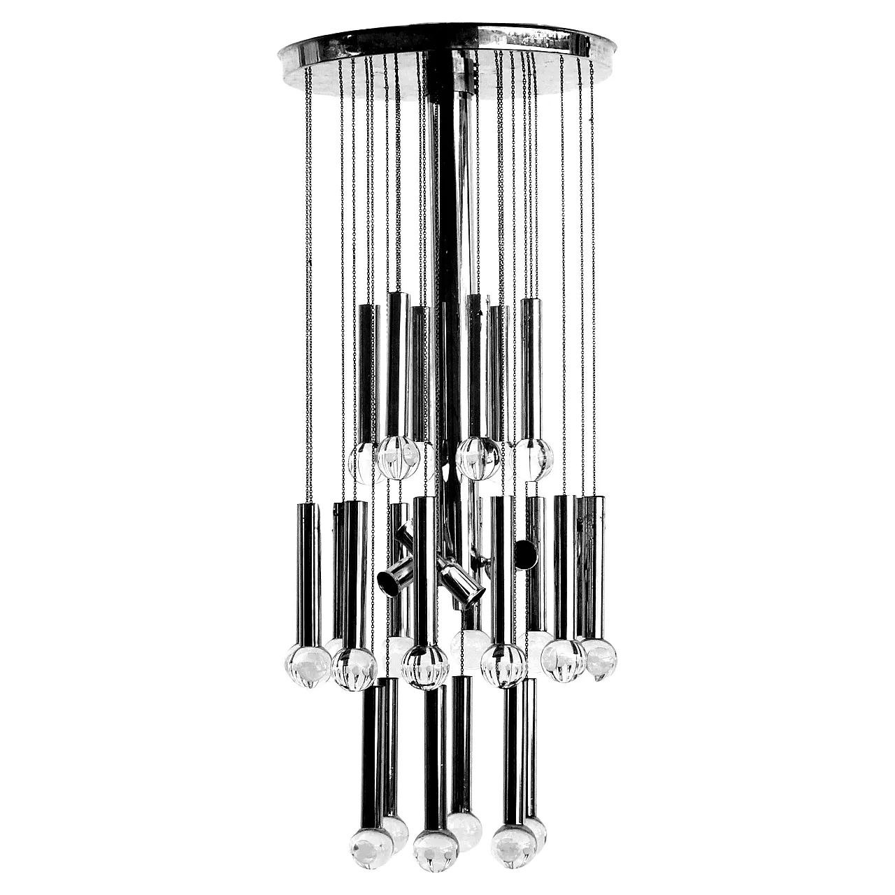 Sciolari ceiling lamp in crystal sphere, 1970s 1