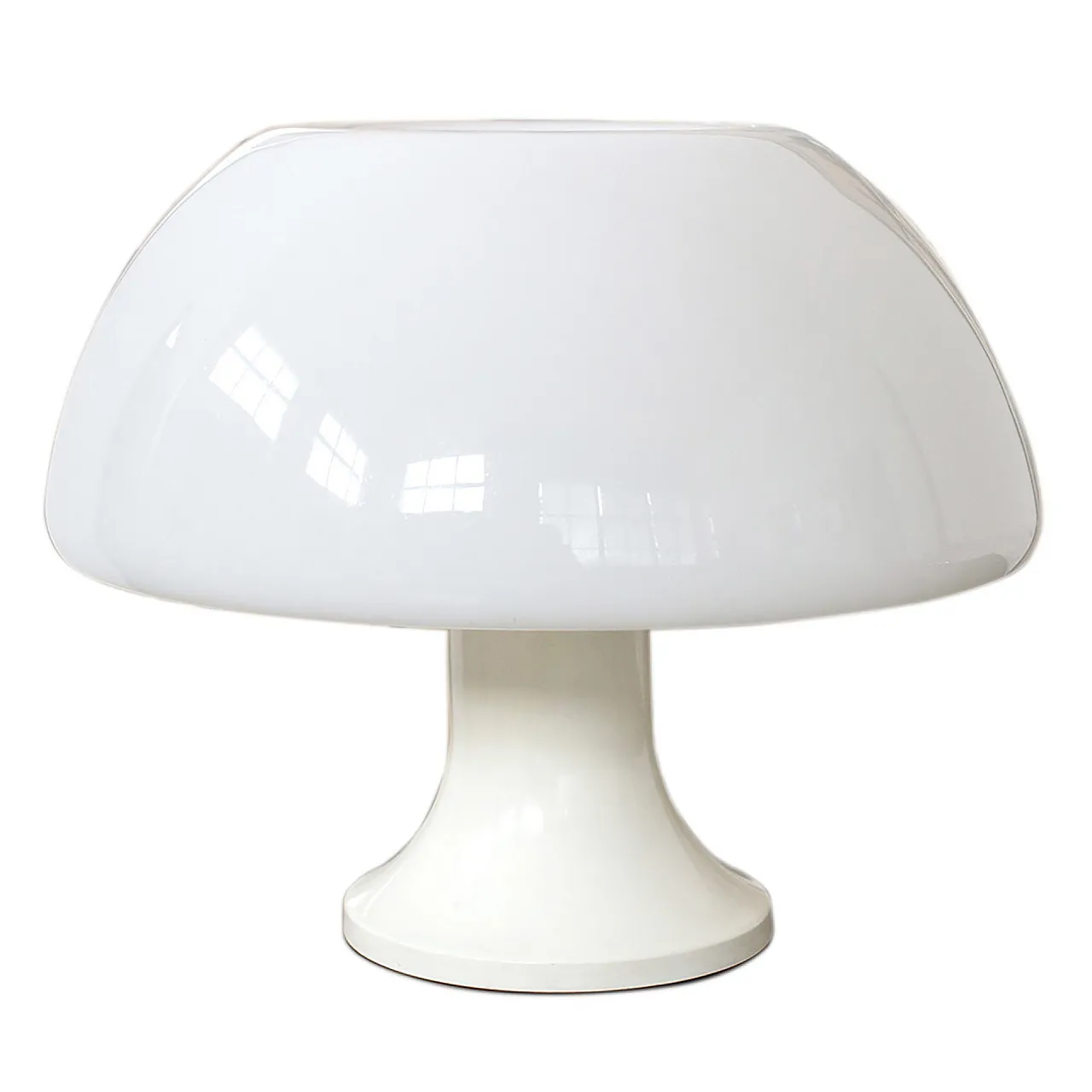 White mashroom table lamp by Martinelli Luce, Italy, 60s 1