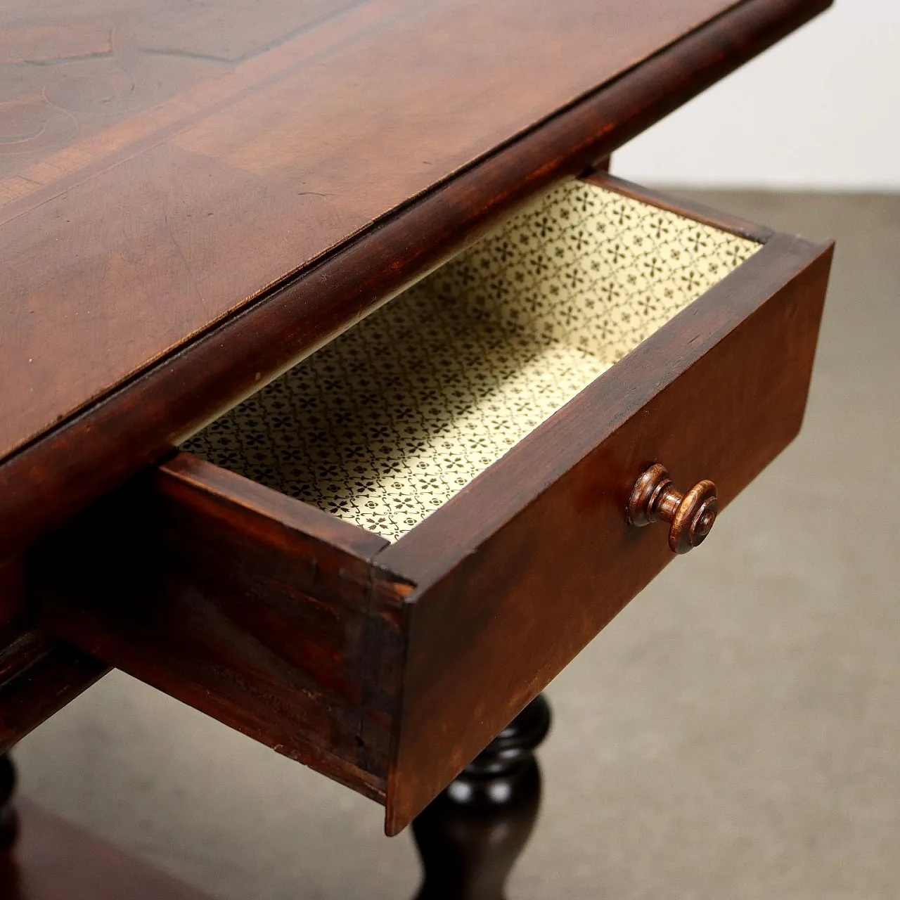 Tavolino da centro in legno, fine '800 4