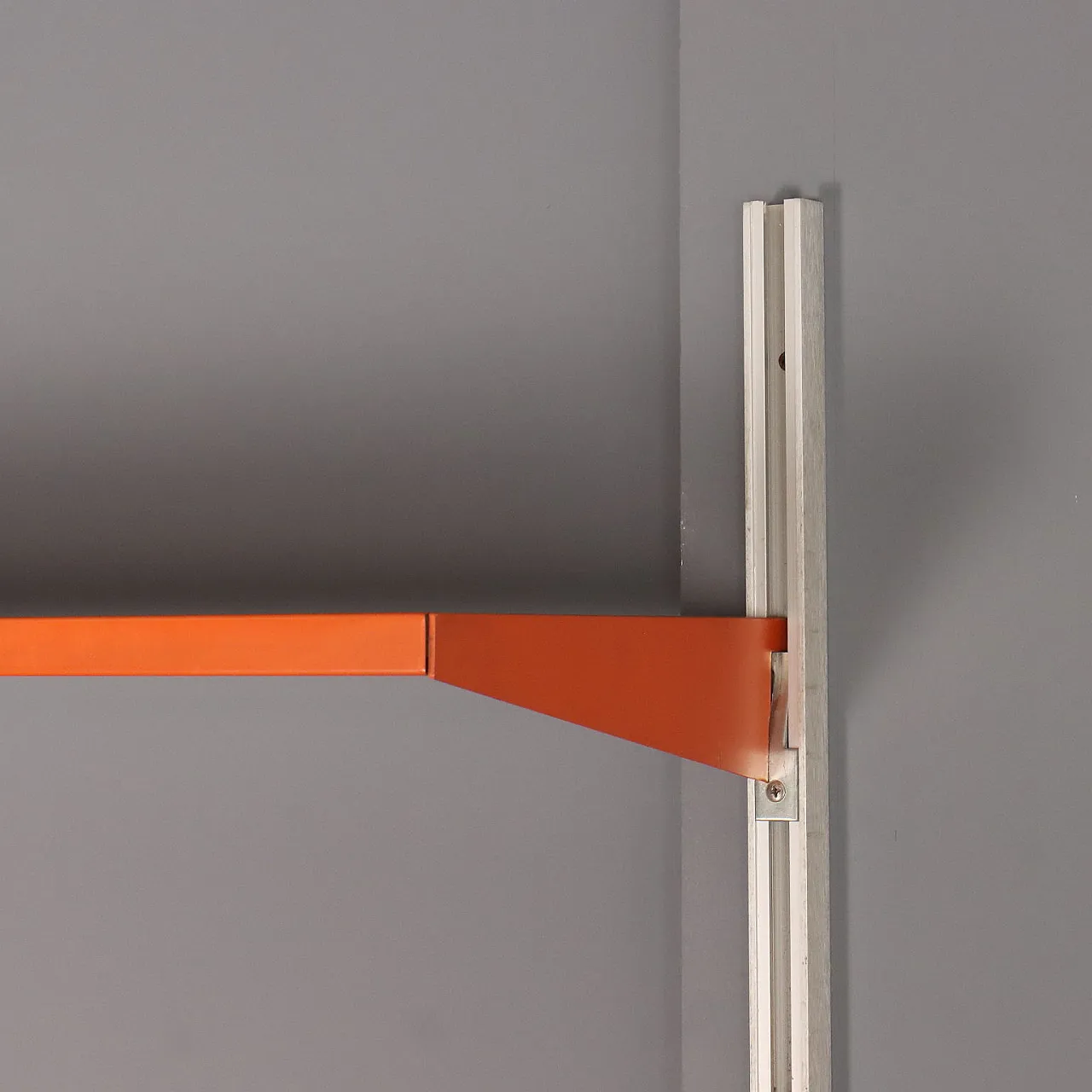 Libreria a muro in alluminio e metallo, anni '70 8