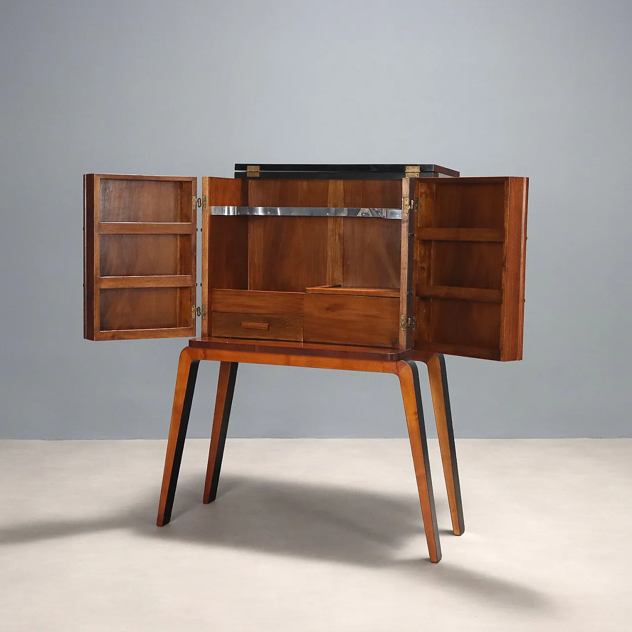 Bar cabinet in beech and walnut, 1950s 4