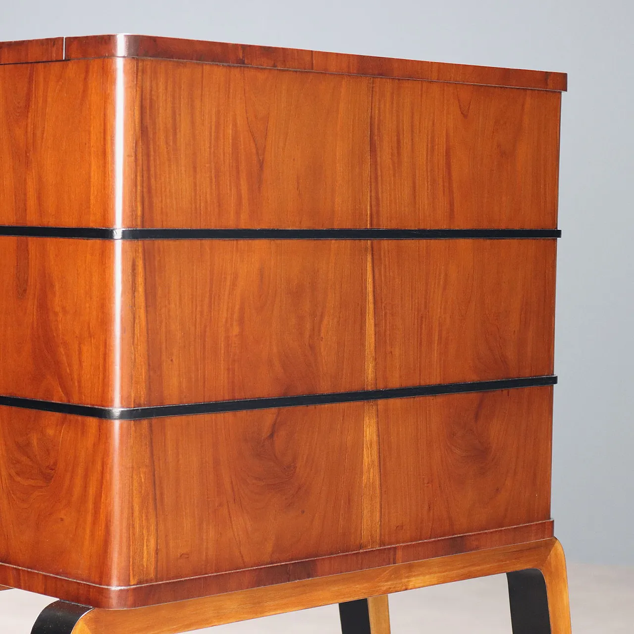 Bar cabinet in beech and walnut, 1950s 9