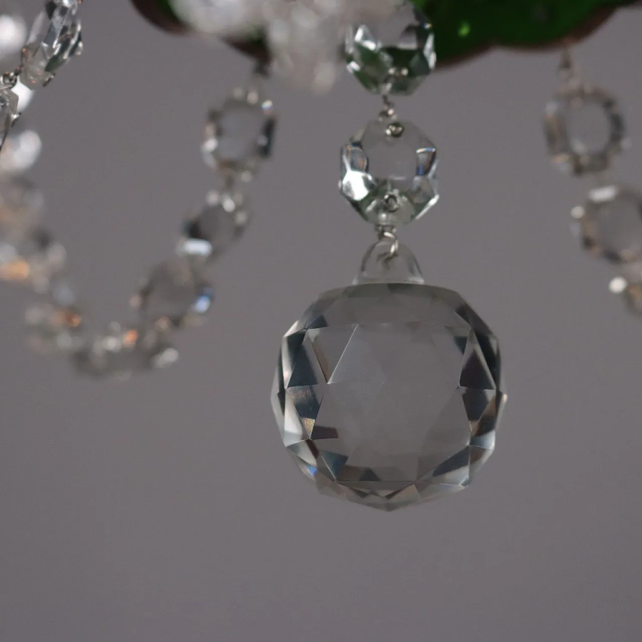 Five-light Bohemian glass chandelier with floral motifs 7