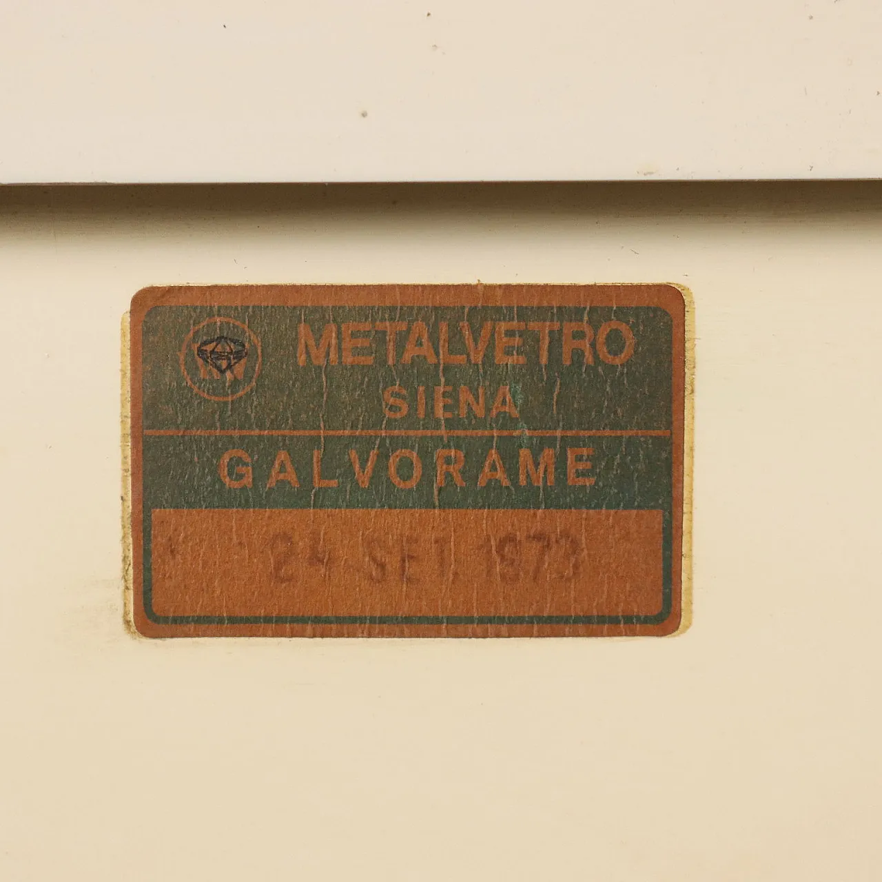 Specchio da parete con luci in vetro blu di Metalvetro Siena, anni '70 9