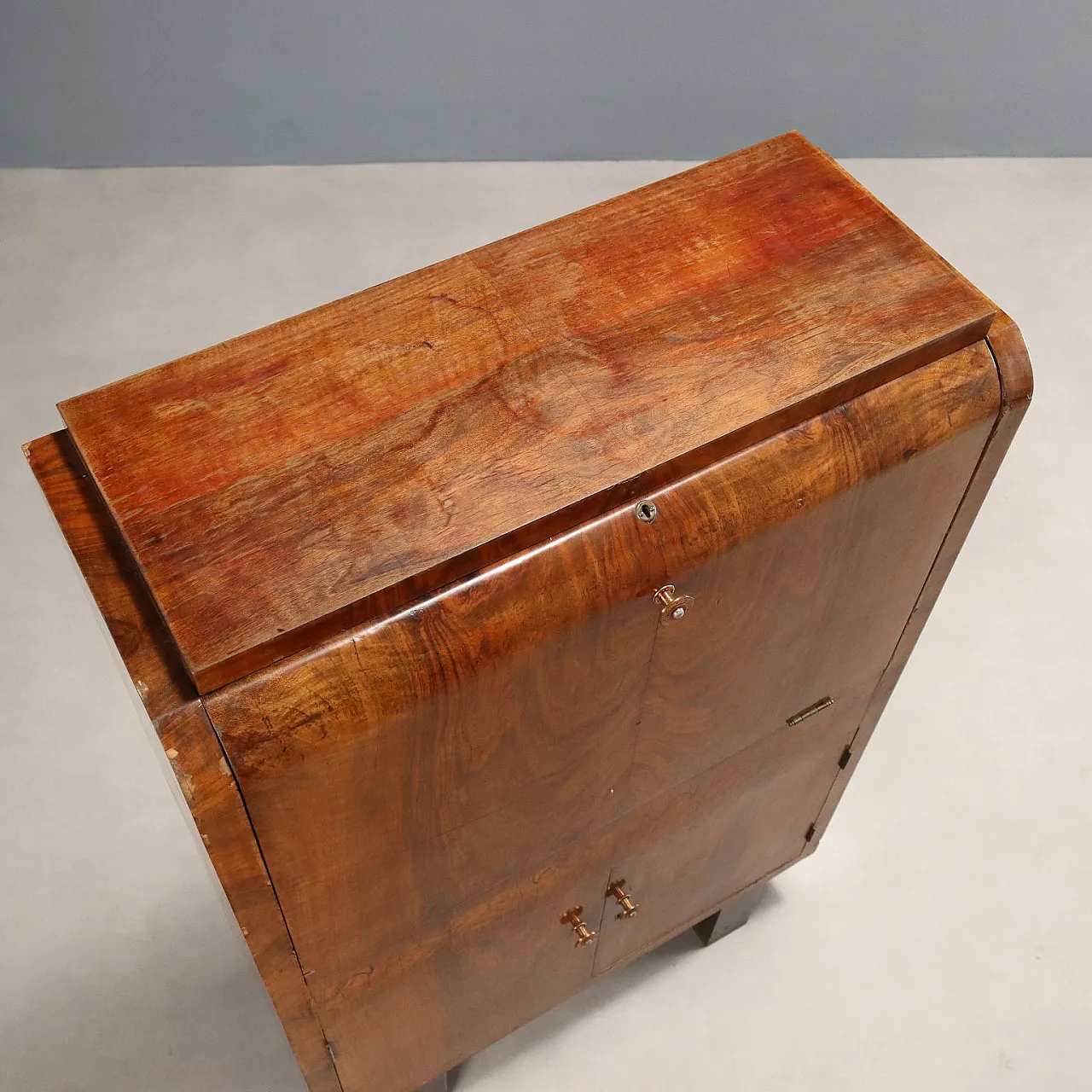 Drop-leaf cabinet in wood, 1940s 4