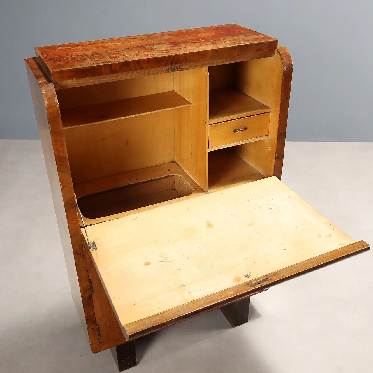 Drop-leaf cabinet in wood, 1940s 7