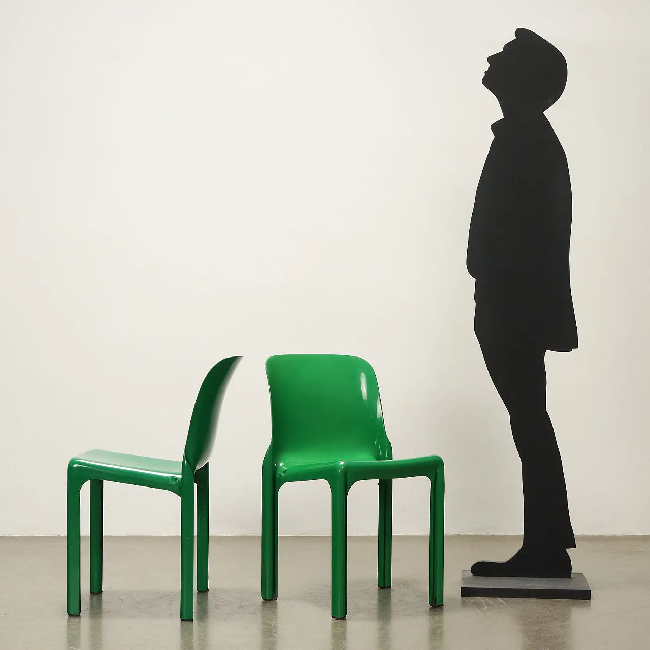 4 Sedie Selene in plastica di Vico Magistretti per Artemide, anni '70 3