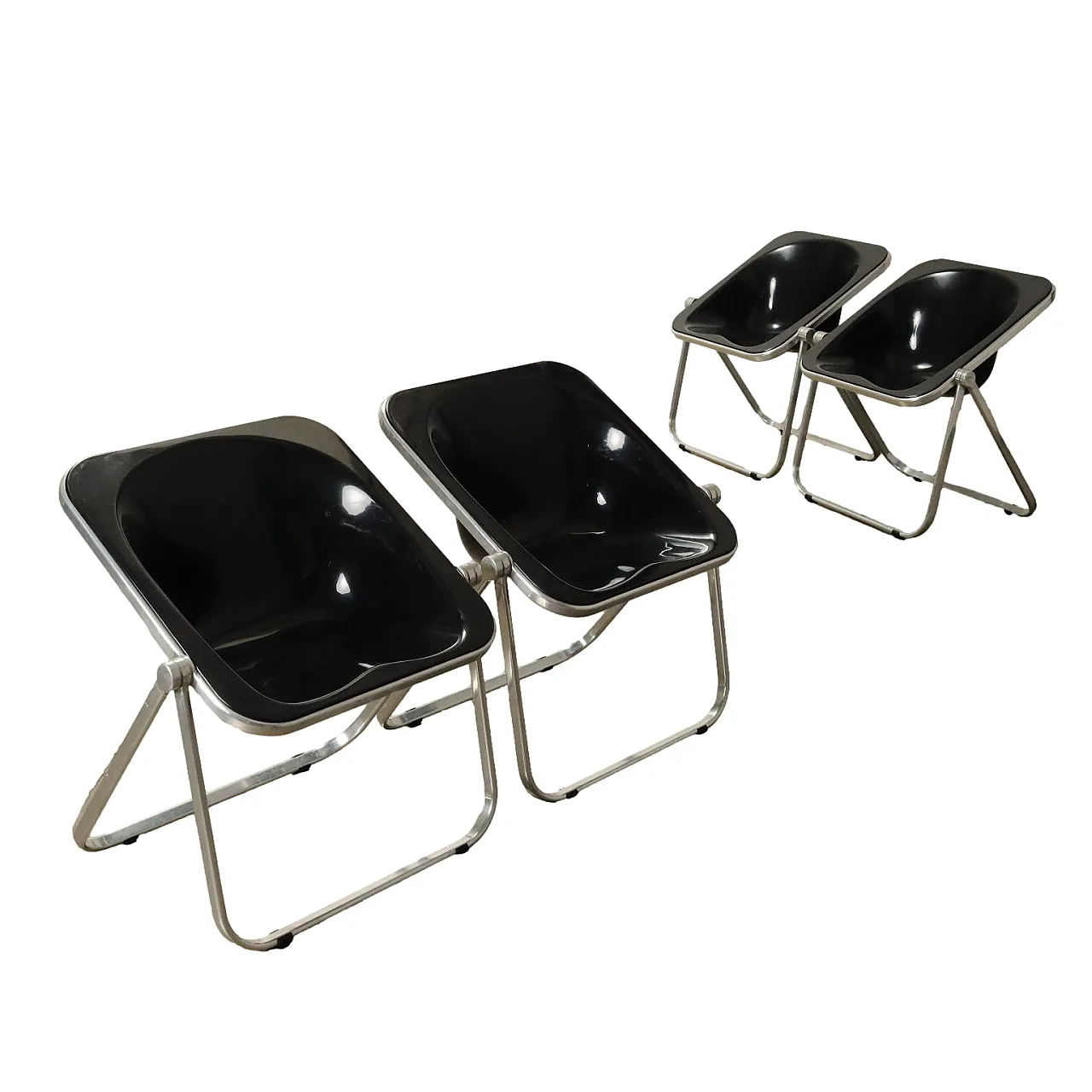 4 Sedie Plona di Giancarlo Piretti per Castelli, anni '70 1