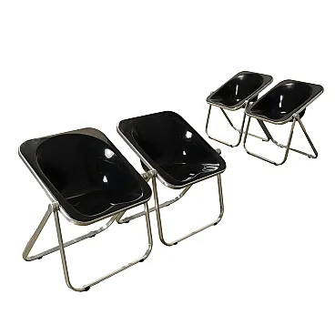 4 Sedie Plona di Giancarlo Piretti per Castelli, anni '70