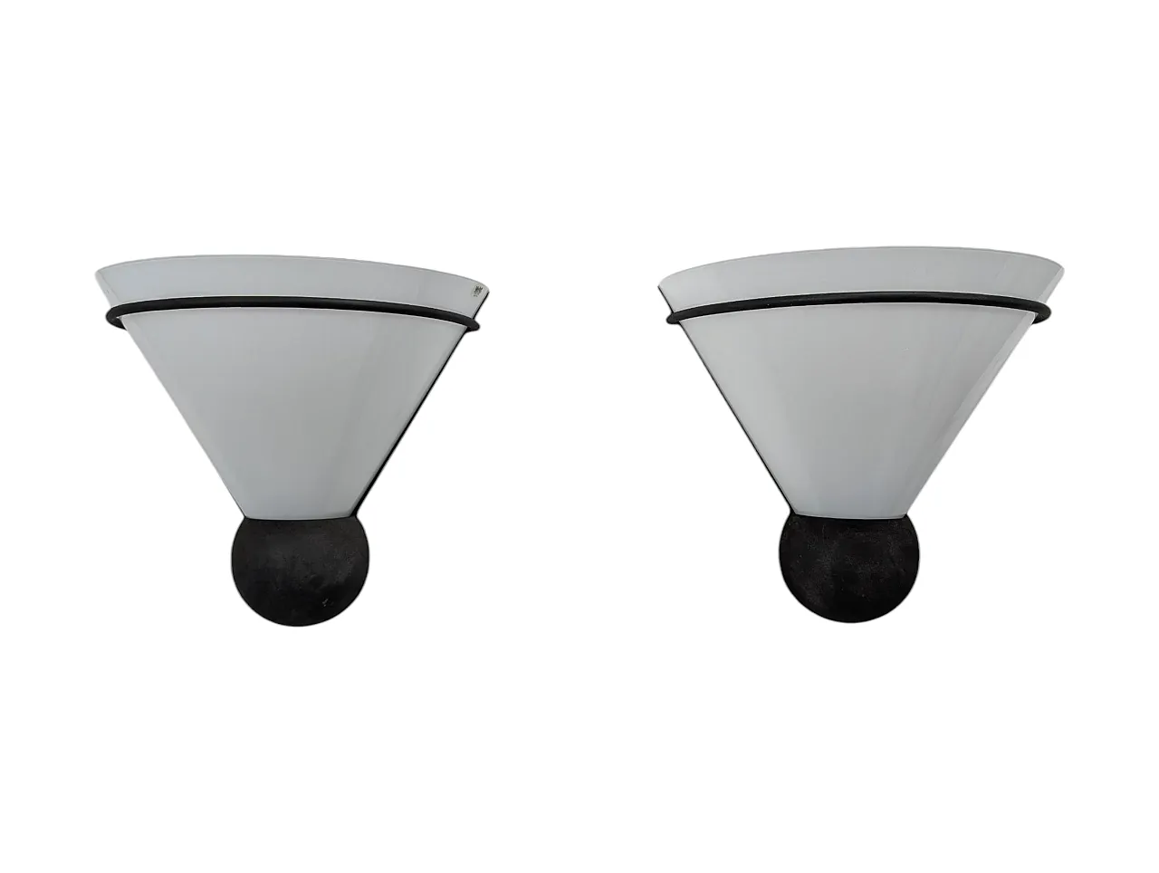 Coppia di Vart in Murano Glass Applique, anni '80 1