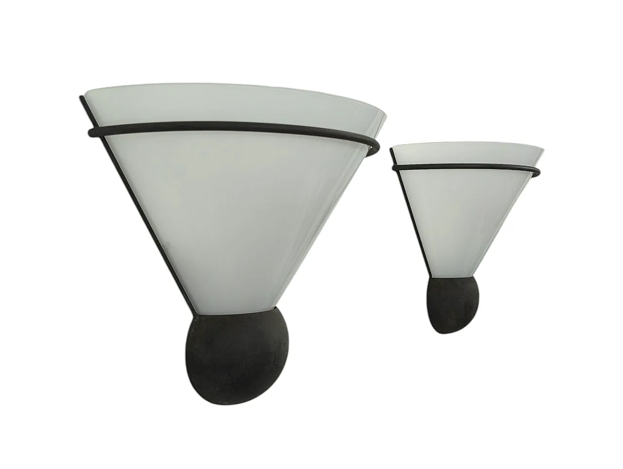 Coppia di Vart in Murano Glass Applique, anni '80 2