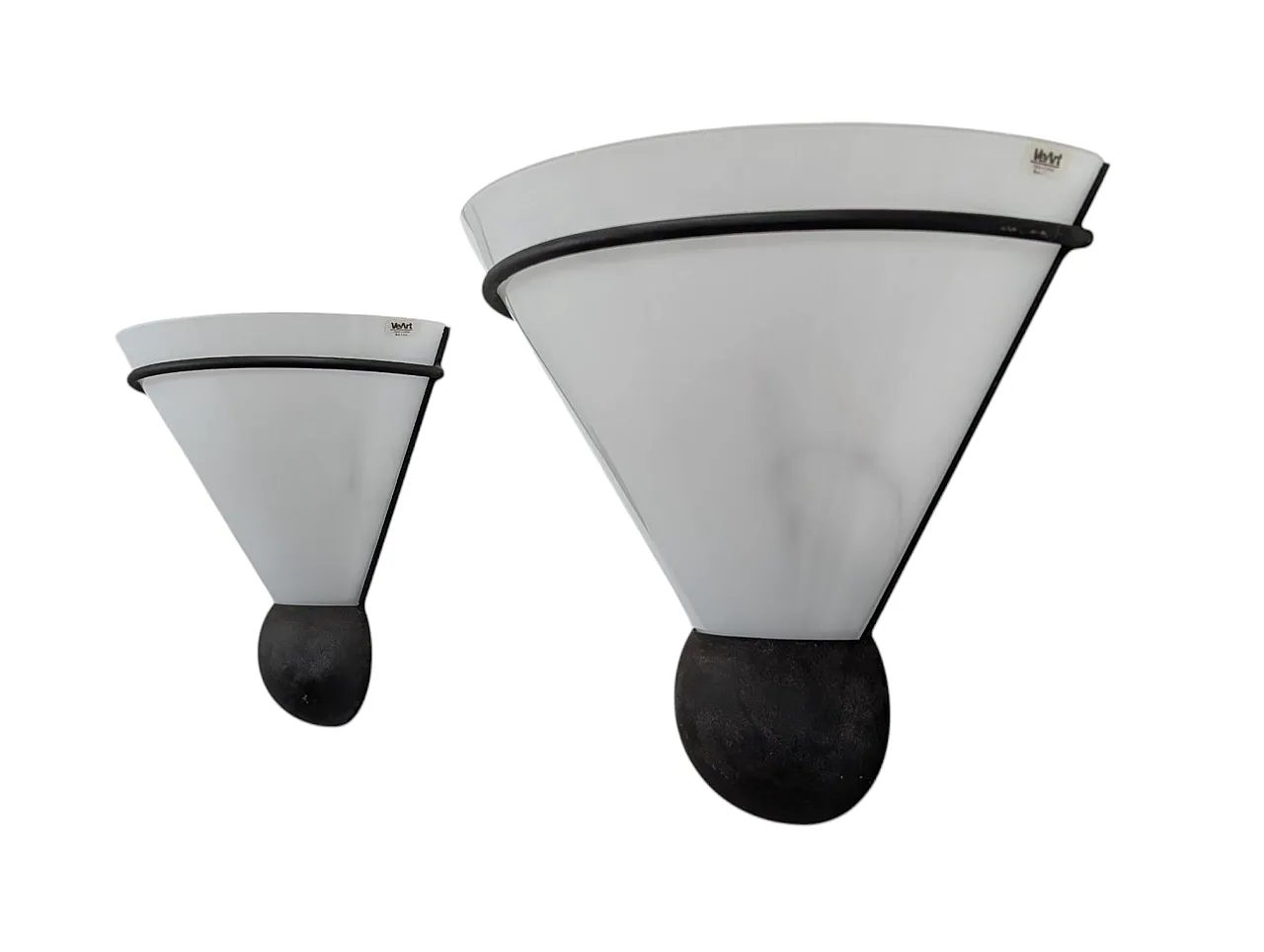 Coppia di Vart in Murano Glass Applique, anni '80 5