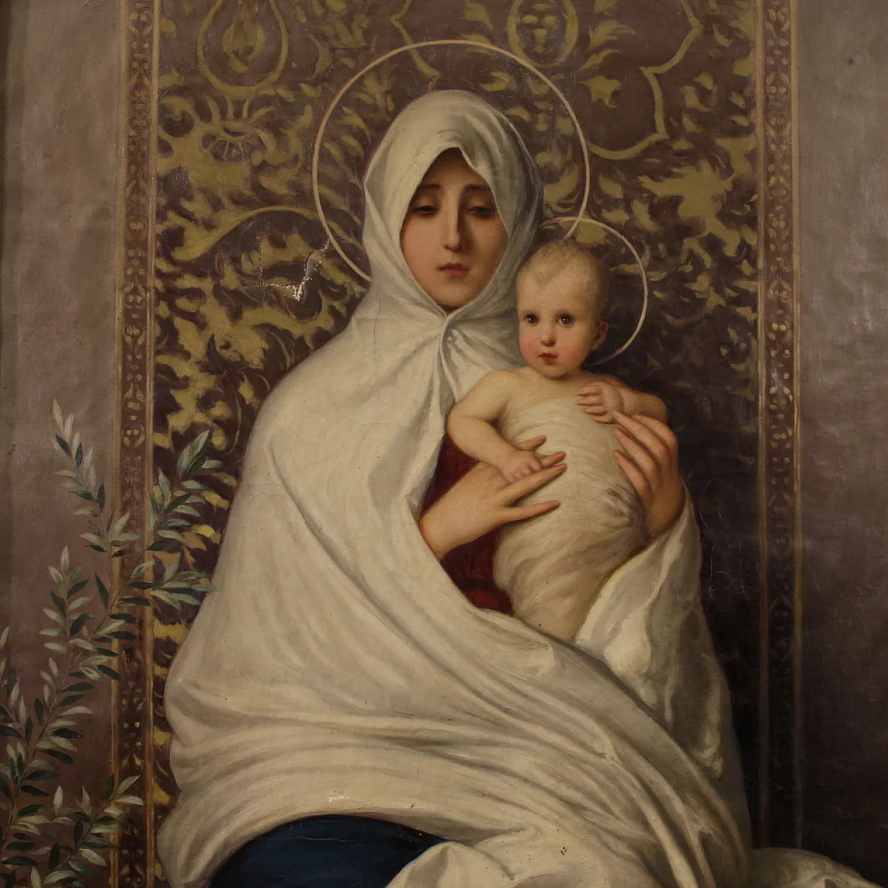 Madonna Del'olivo, grande dipinto, 18 ° secolo 2