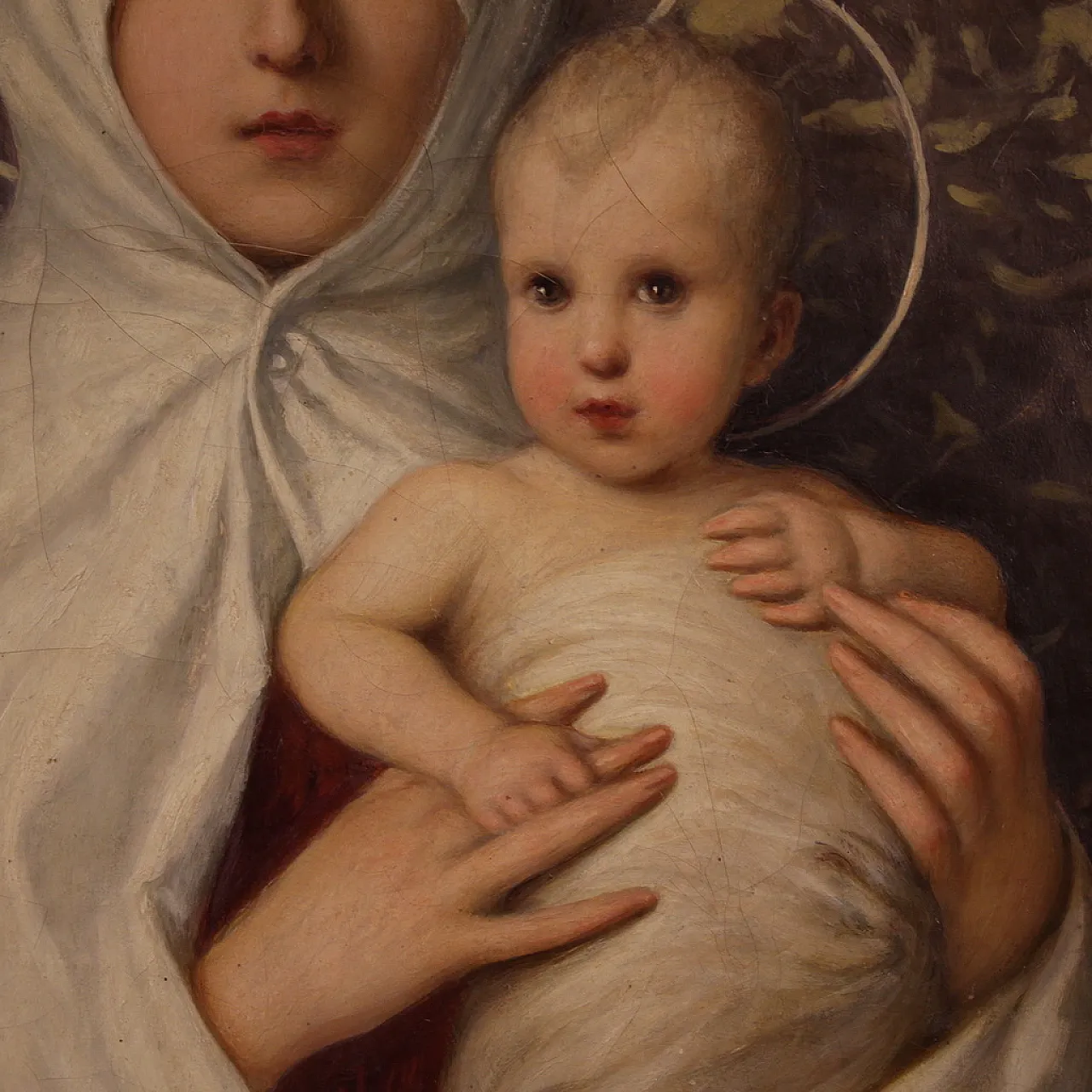 Madonna Del'olivo, grande dipinto, 18 ° secolo 11