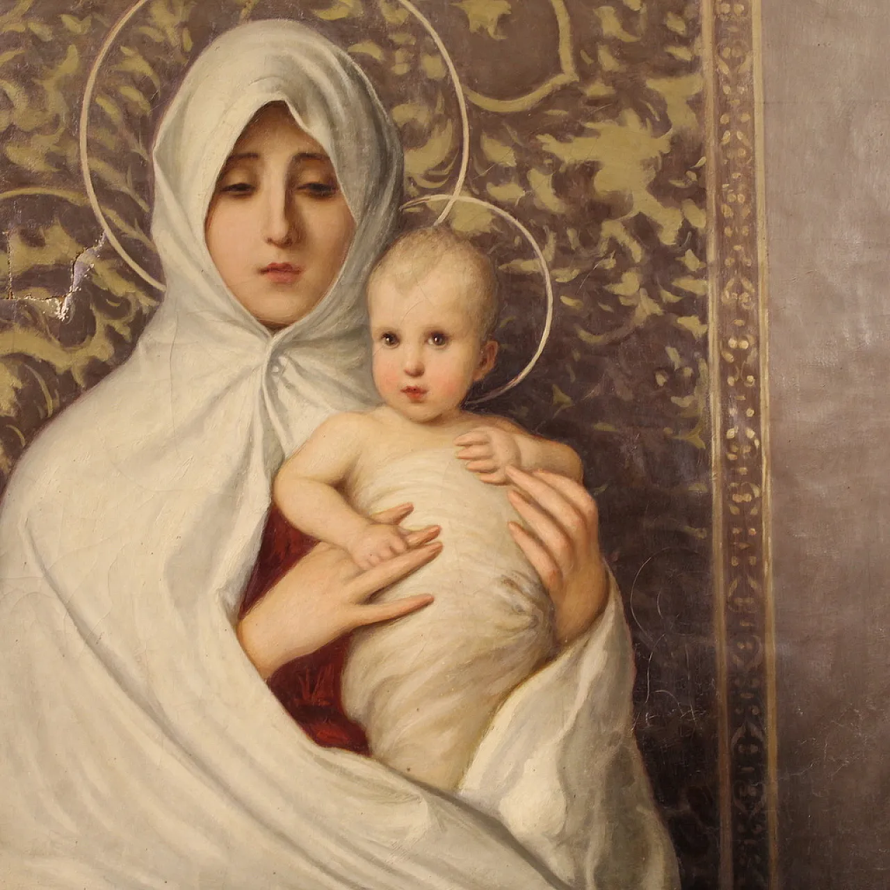 Madonna Del'olivo, grande dipinto, 18 ° secolo 15