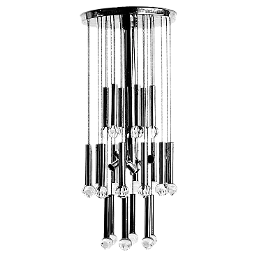 Sciolari ceiling lamp in crystal sphere, 1970s