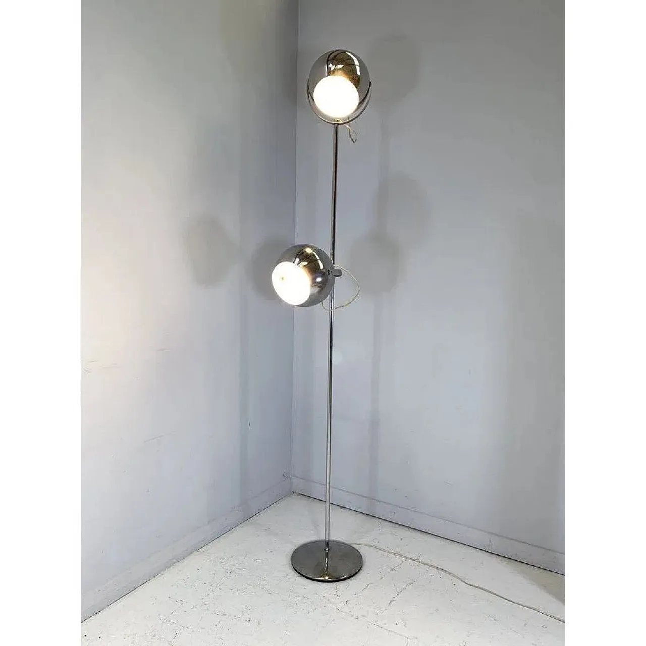 Eyeball steel floor lamp by Goffredo Reggiani, 1960s 7