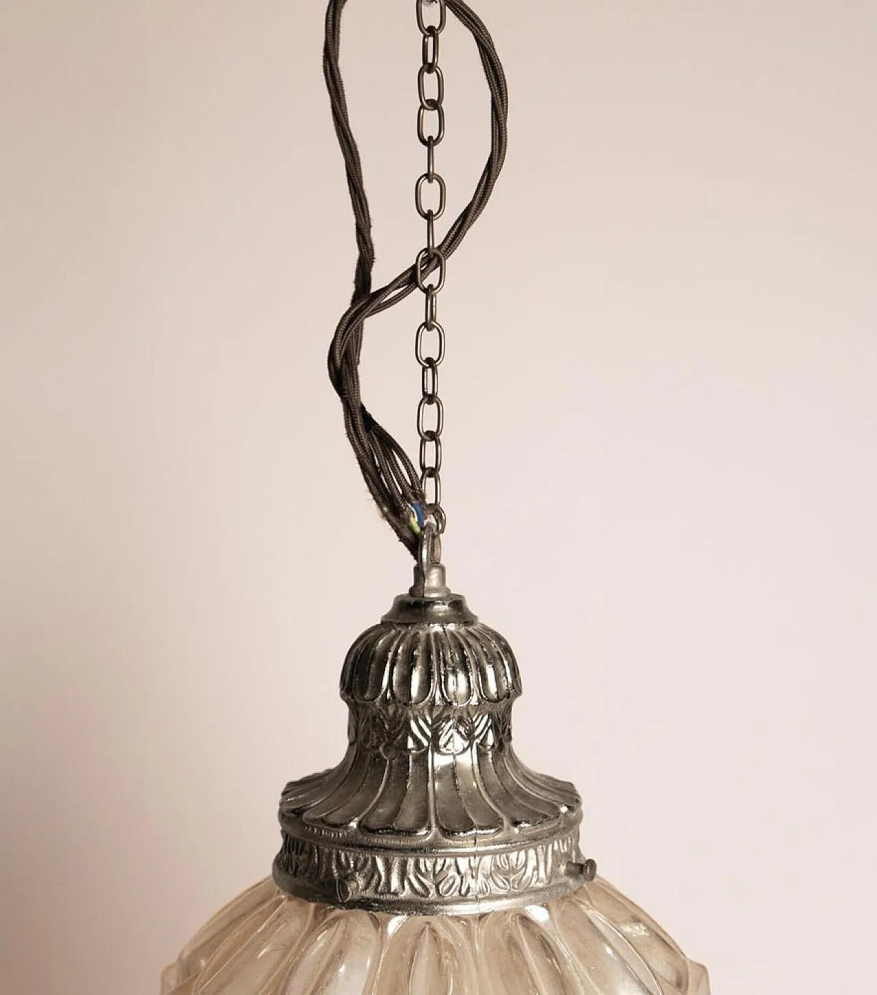 Lampada a sospensione Bubble in vetro rosa Glashütte Limburg, anni '60 2