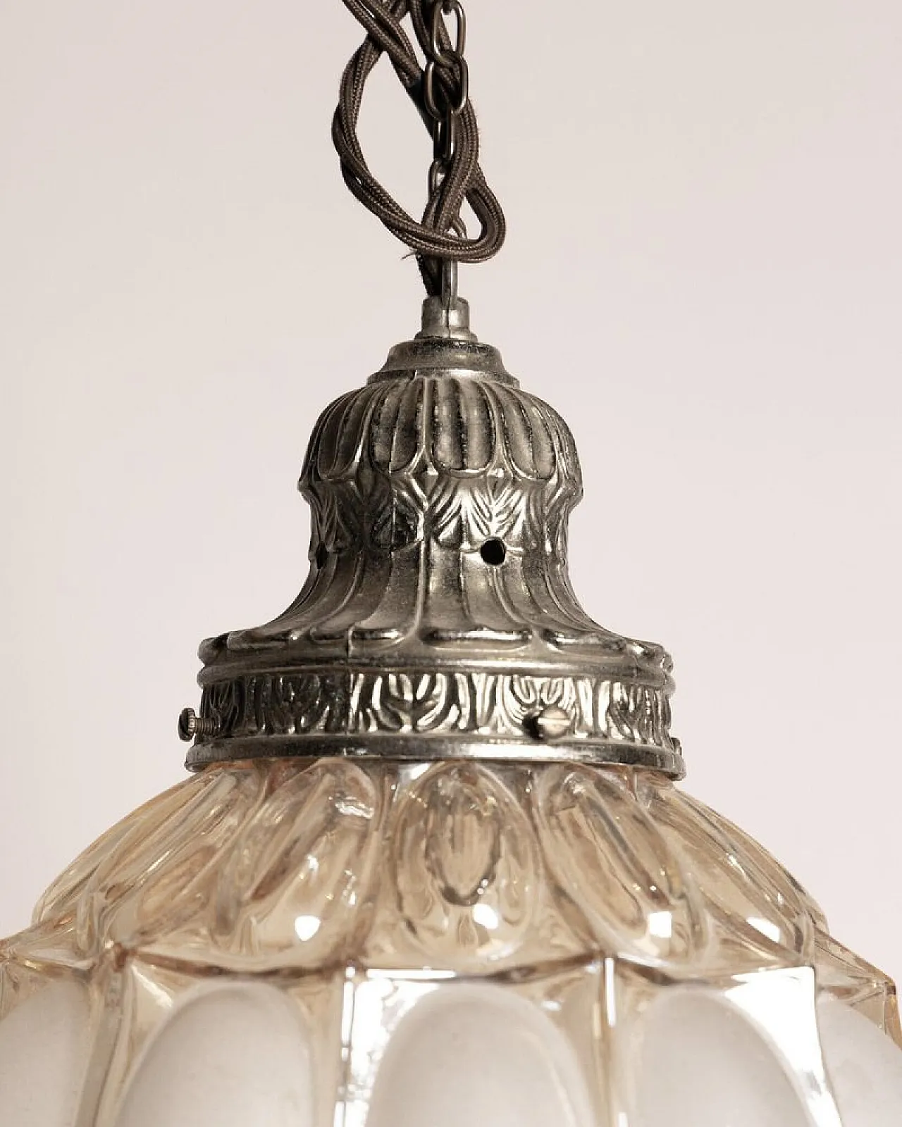 Lampada a sospensione Bubble in vetro rosa Glashütte Limburg, anni '60 6