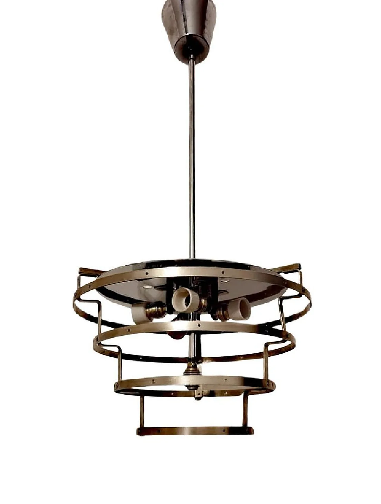 Lampadario in cristallo sfaccettato di Kinkeldey, anni '70 6