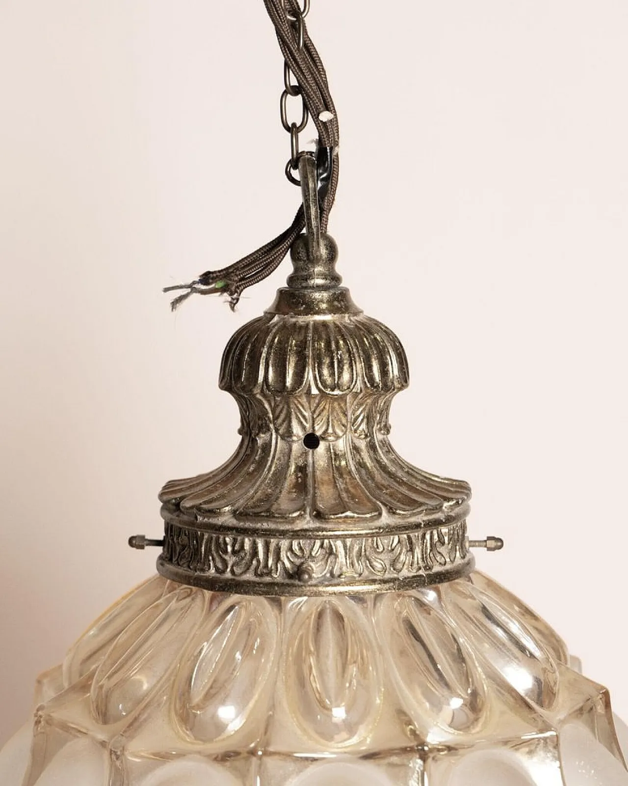 Lampada a sospensione Bubble in vetro rosa Glashütte Limburg, anni '60 9