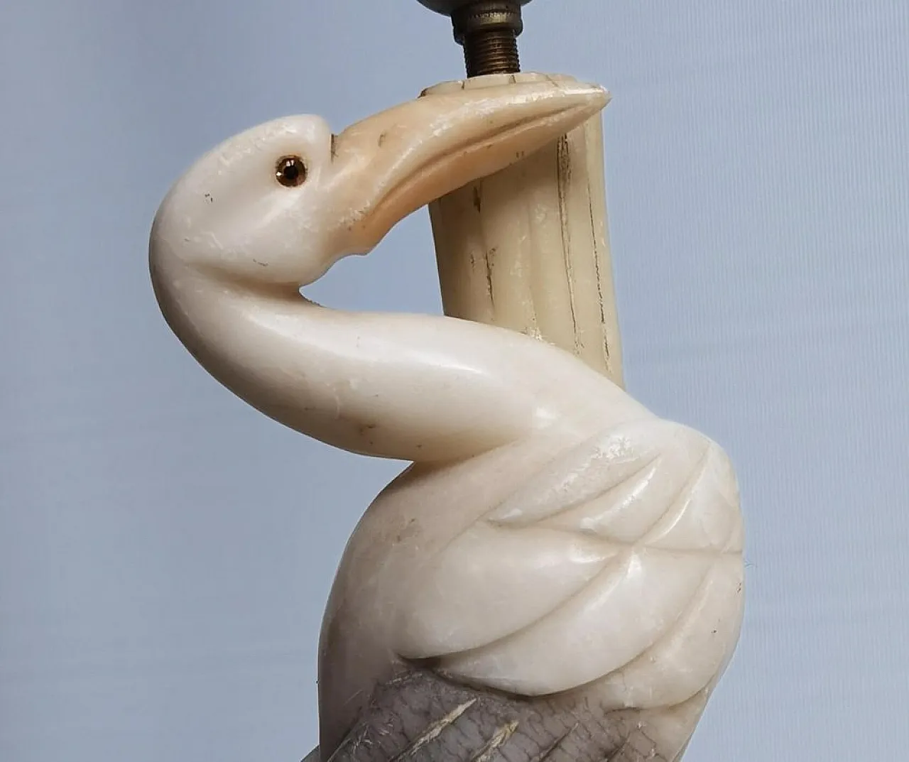 Lampada da tavolo Heron in alabastro, '900 3