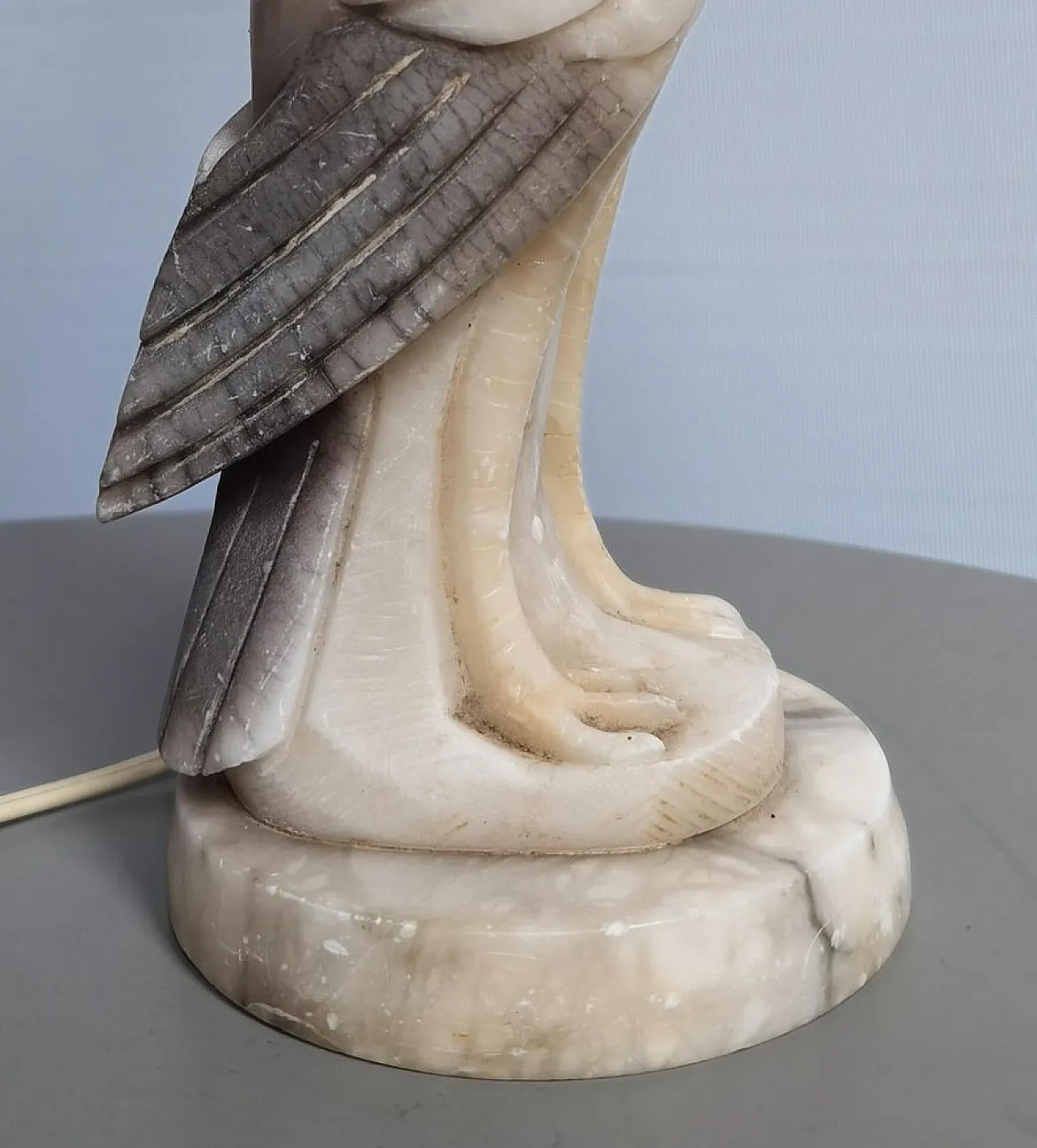 Lampada da tavolo Heron in alabastro, '900 4